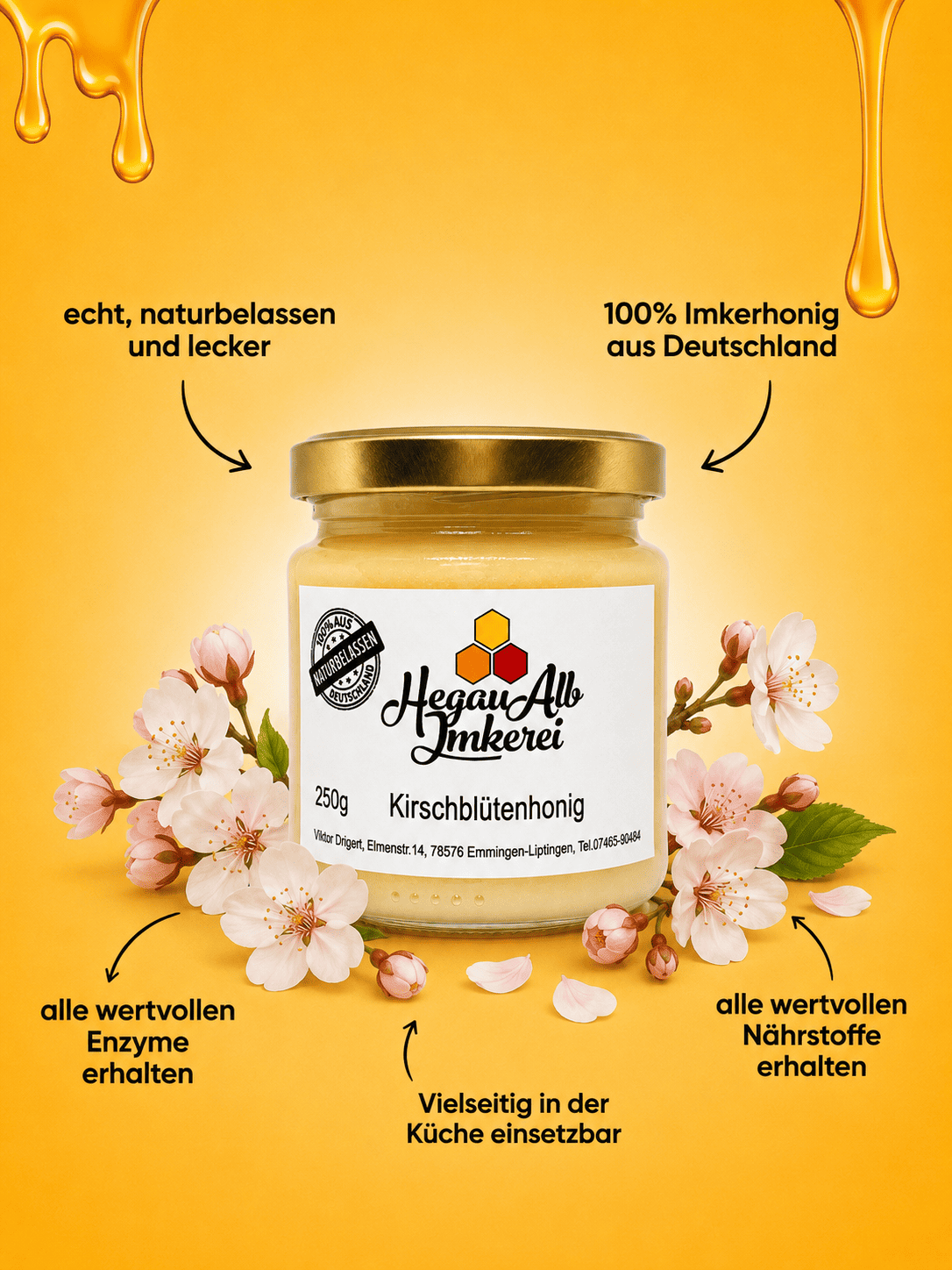 Deutscher Kirschblütenhonig - 250g